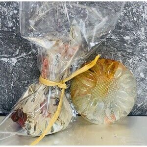 Handmade Artisan Jojoba  Lemongrass Daisy Shaped Soap Perfect For Gifts!